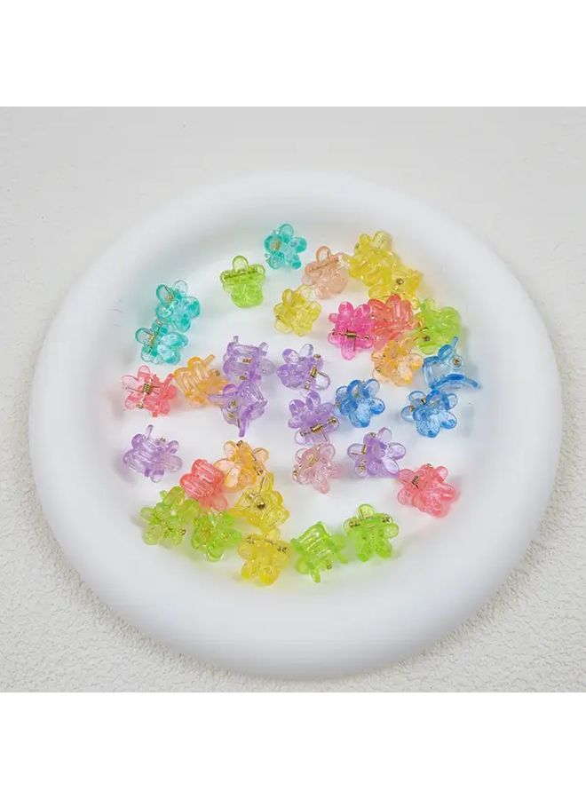 50 Pcs Mixed Color Mini Flower Claw Hair Clips For Styling Bangs And Braids Lightweight Secure Hold - Image 2