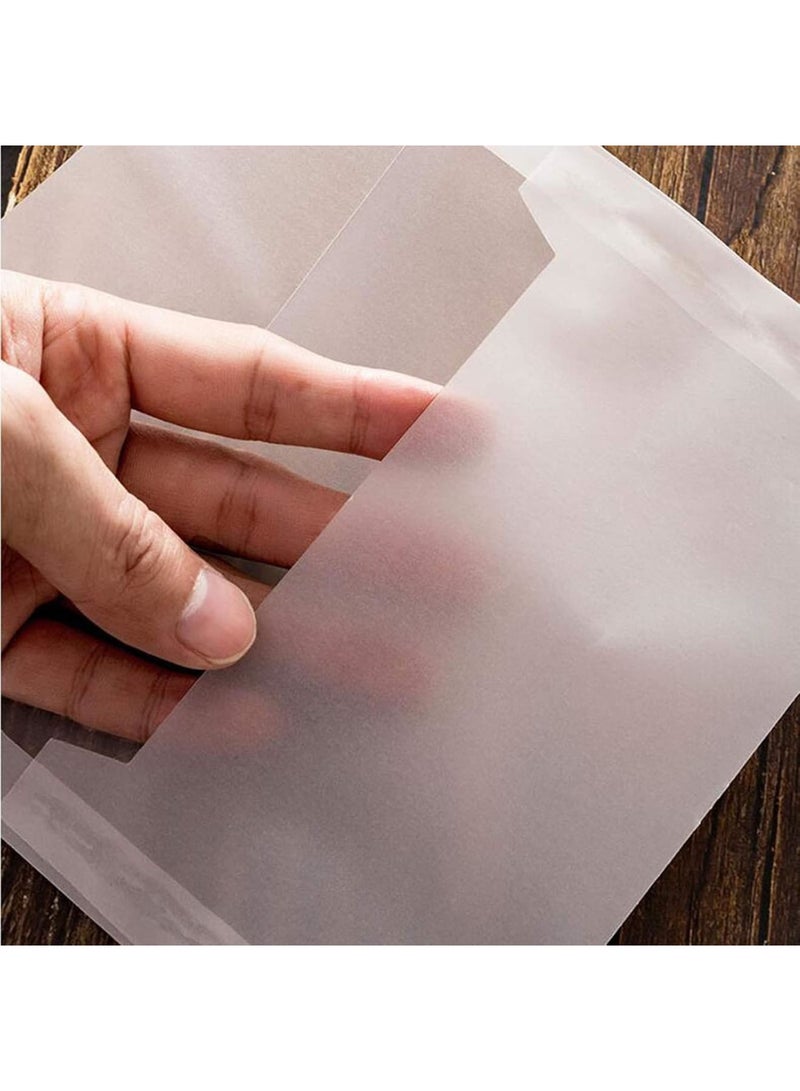 Luckam Envelopes for Invitation, Practical Translucent Paper Wedding Envelopes, Gift Card Greeting Card Envelope for Party, Birthday, Postcard, White, 125*175mm, 50 Pack - Image 3