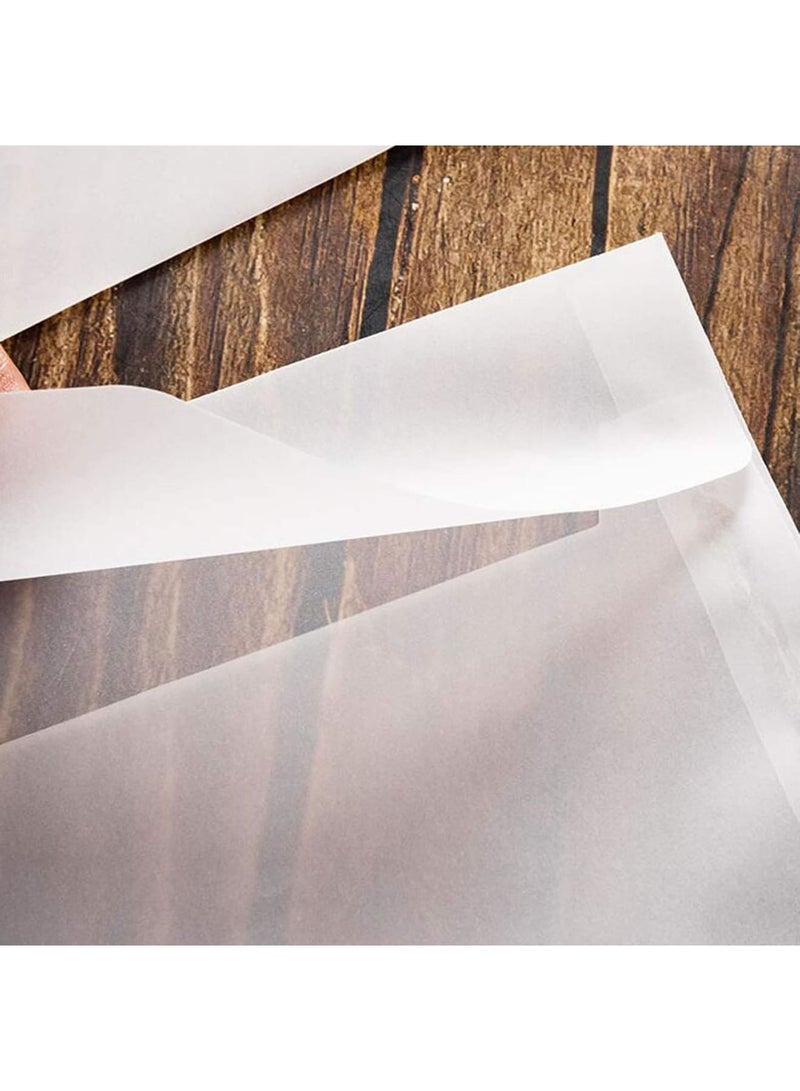 Luckam Envelopes for Invitation, Practical Translucent Paper Wedding Envelopes, Gift Card Greeting Card Envelope for Party, Birthday, Postcard, White, 125*175mm, 50 Pack - Image 5