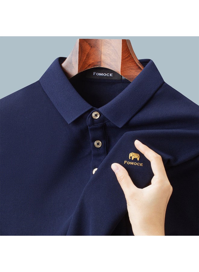 Fomoce natural Cool & Breathable Thin Polo Shirt Men's Short Sleeve - Image 3