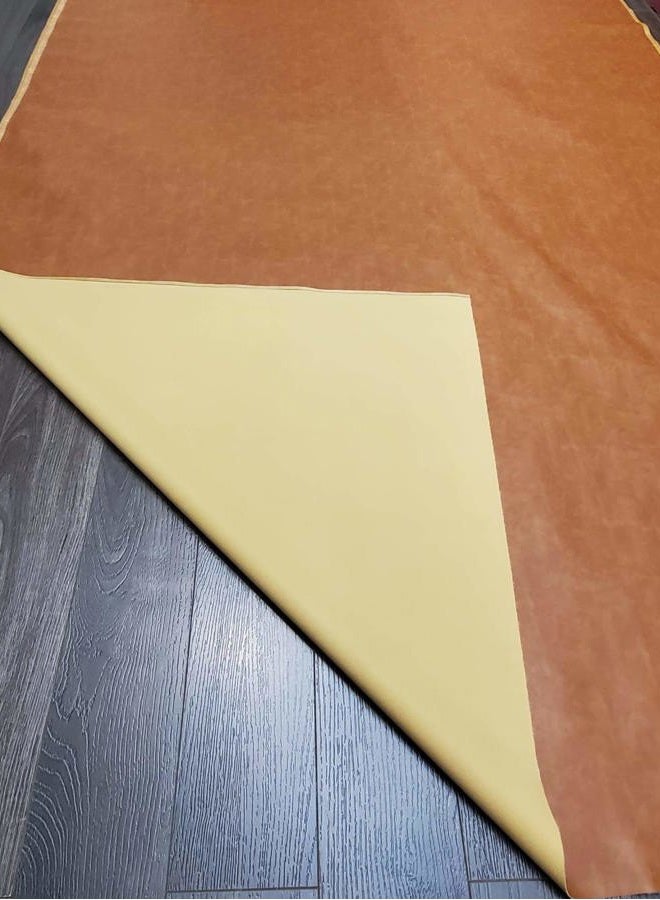 NAT Leathers Tan Cognac Soft Faux Vegan Leather (Peta Approved Vegan) 1 yard (36 x 54 inch) cut by The yard Synthetic Pleather Solid Leather Fabric Sheets Thick Nappa 0.95 mm Upholstery 36"x54" - Image 2