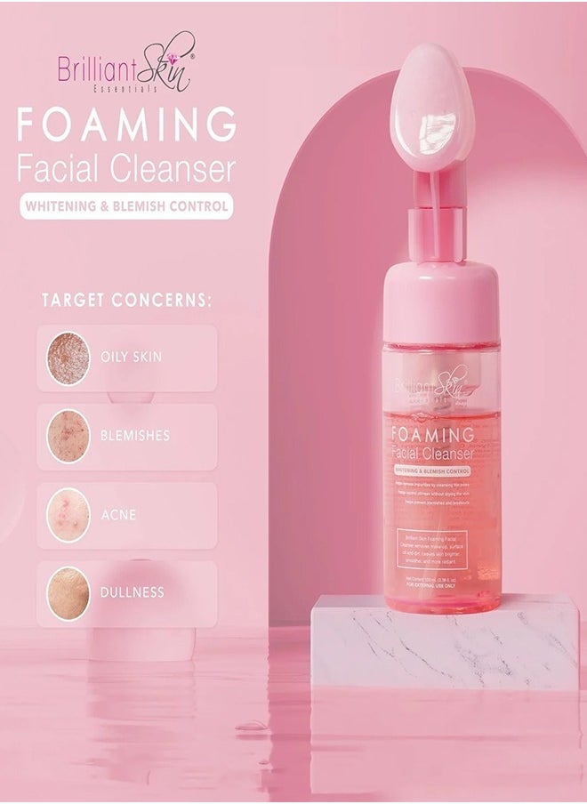 Brilliant Skin - Whitening and Blemish-Control Foaming Facial Cleanser, Removes Impurities, Unblocks Pores, Controls Oiliness Without Drying the Skin, Proactively Prevents Blemishes and Breakouts, 100ml. - Image 1