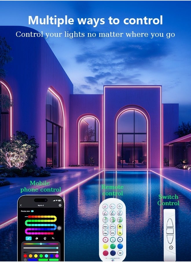Litus - LED Light Strip Neon light with Remote Control, Plug Charge,Waterproof, Ideal for Patterns lighting, TV Backlighting, Gaming Room, Bedroom, and Indoor Decor – Available in Lengths 2m, 3m, 5m - Image 1