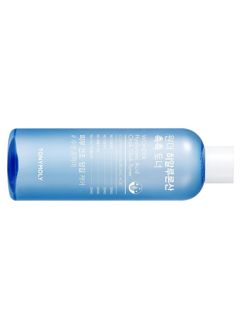 TONYMOLY Wonder Hyaluronic Acid Chok Chok Toner - 8-Layer Hyaluronic Acid Deep Hydrating Facial Toner with Deep Sea Water - Intense Moisture Boosting K-Beauty Toner for Dry, Dehydrated & Sensitive Skin - 500ml - Image 2