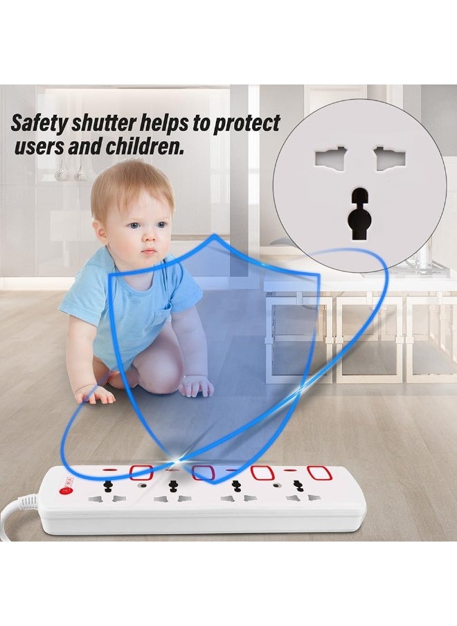 AFRA AFRA Japan Universal Extension Cord, 4 Way 3M, 4 Universal Sockets, 3 Meter Cable, Shock proof, 250V, ESMA, ROHS, and CB Certified with 2 Years Warranty  - Image 4
