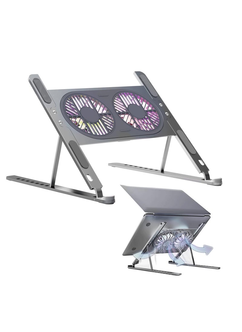Generic External Cooling Fan Stand for Gaming Laptop Computer MacBook Air Pro 9-17 Inch Notebook Aluminum  - Image 1