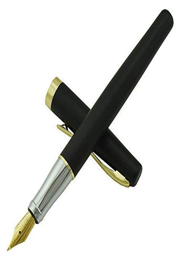 erofa Duke 209 Bent Nib Fountain Pen Matte Black, Fude Calligraphy Writing Pen with Converter - Image 4