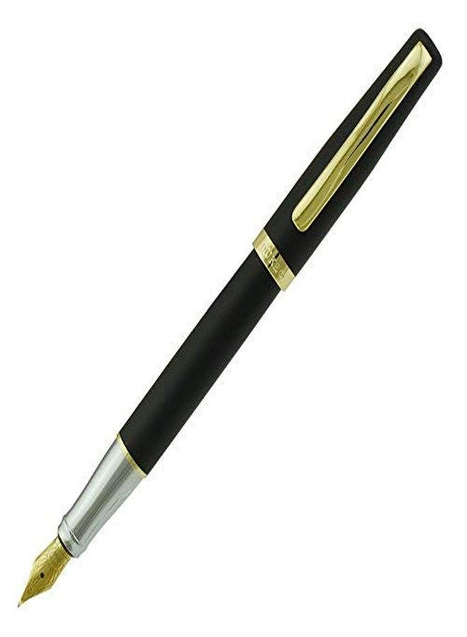 erofa Duke 209 Bent Nib Fountain Pen Matte Black, Fude Calligraphy Writing Pen with Converter - Image 3