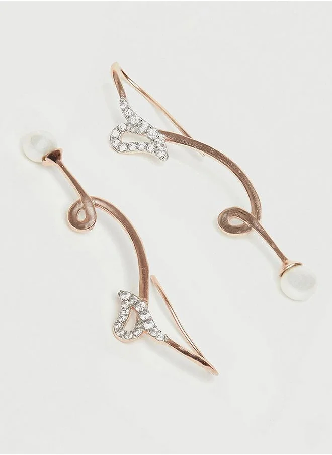 VOYLLA Voylla Rose Gold Brass Earrings