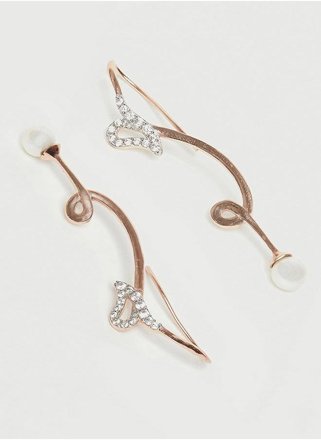 VOYLLA Voylla Rose Gold Brass Earrings  - Image 3