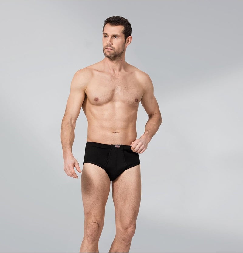 Namaldı 12 Pieces Black Color Banded Slip Panties 