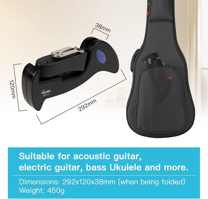 Guitto Guitar Stand Tripod Adjustable Classic A-Frame Stand Universal for Acoustic and Bass Electric Guitars Folding Floor Travel Stand Small Single Holder (GGS-01) - Image 4