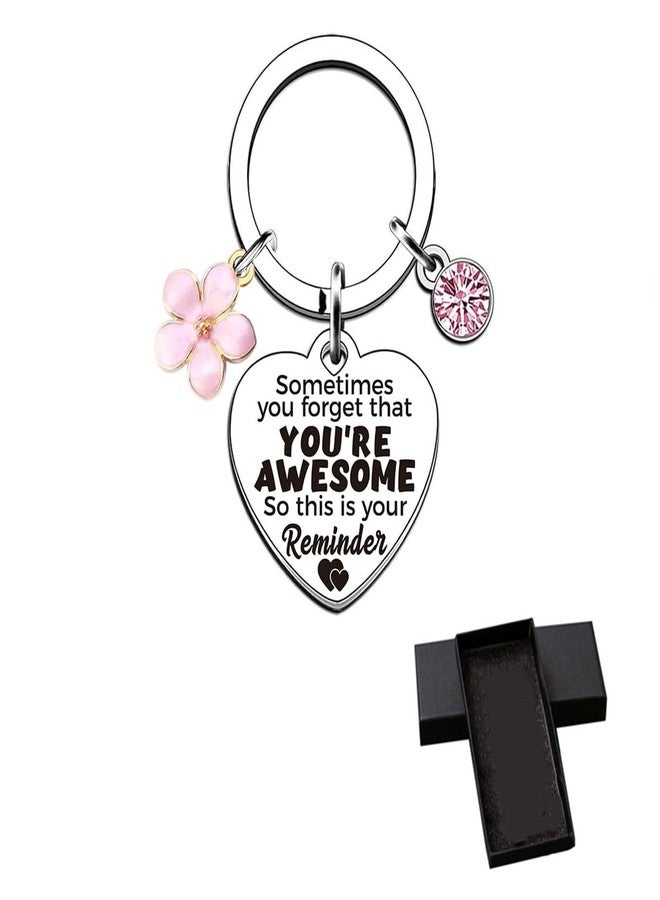 xinxingin Flower Gem Keychain for Girls, Cute Key Chain with Gift Box, Decorative Keychains for Women, Floral Keychain with Crystal Design, Elegant Key Accessory for Everyday Use - Image 1