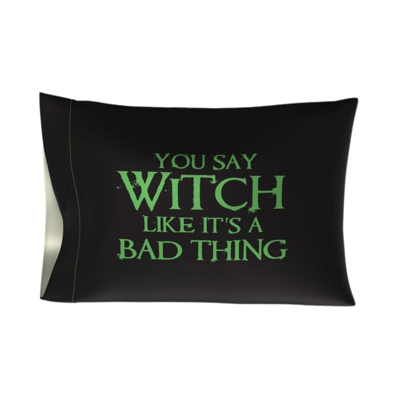 Franco Collectibles Wizard of Oz Wicked Witch Beauty Silky Satin Standard Pillowcase Cover 20x30 for Hair and Skin  (Officially Licensed Product) - Image 1