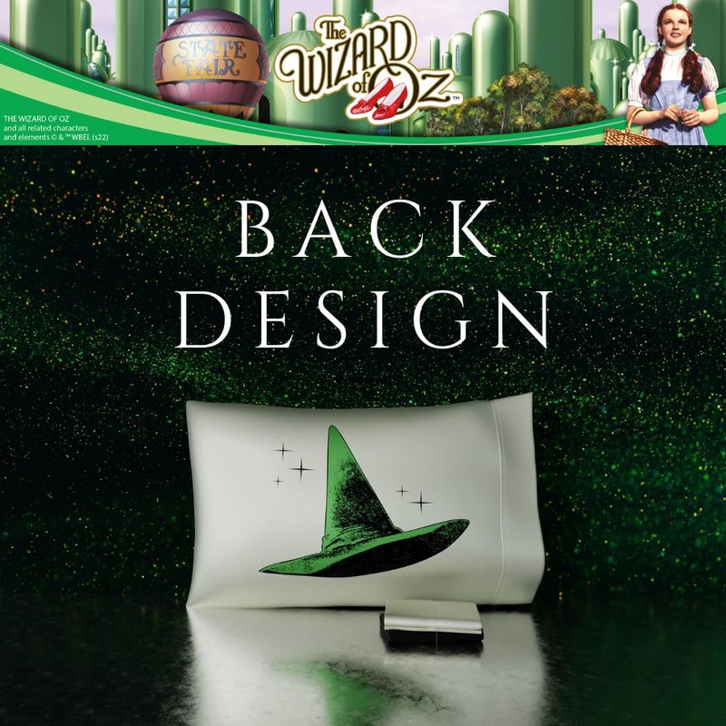 Franco Collectibles Wizard of Oz Wicked Witch Beauty Silky Satin Standard Pillowcase Cover 20x30 for Hair and Skin  (Officially Licensed Product) - Image 5