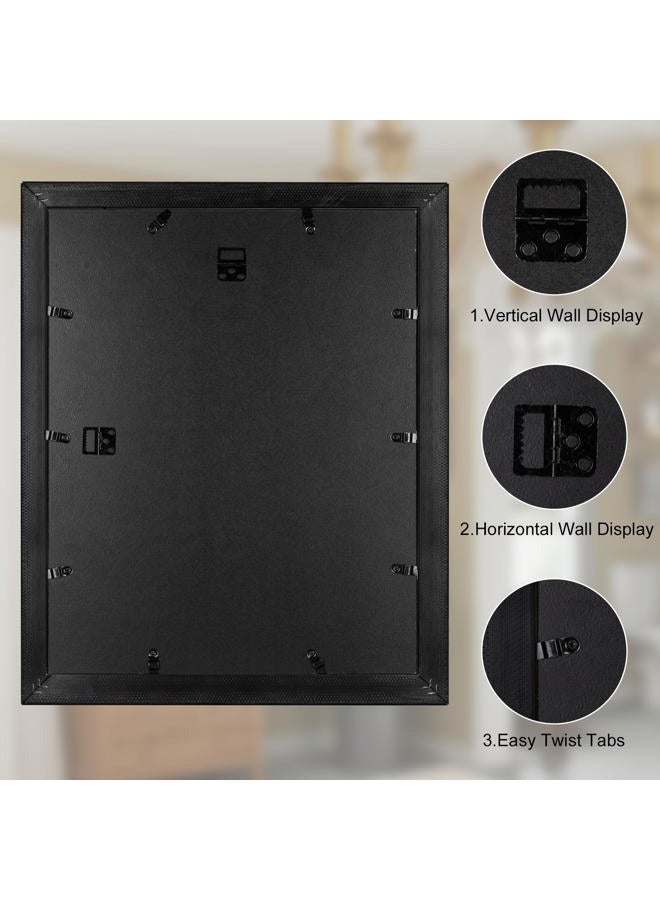 FJXMFRAME إطار صورة ذهبي 16x20 مع مات، إطار صورة خشبي عتيق للزجاج الحقيقي، صور مقاس 11x14 أو 16x20، تغيير الصور بسهولة، تعليق على الحائط، فن حائط عتيق مزخرف - Image 5
