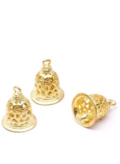 KASTWAVE 10 Pcs Brass Jingle Bell Vintage Wind Chimes Bells Rustic Handicrafts Small Indian Bells Jewelry Bag Charms Pendants for DIY Crafts Home Door Decor 12 x 15mm  - Image 4