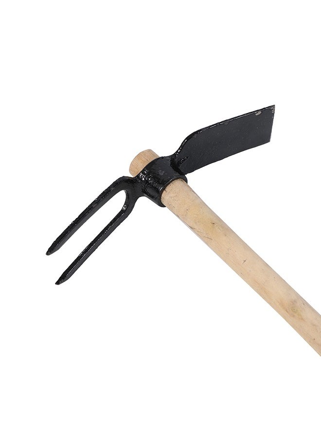 LAWAZIM Digging Hoe & 2 Teeth Garden Fork with Wooden Handle  - Image 3