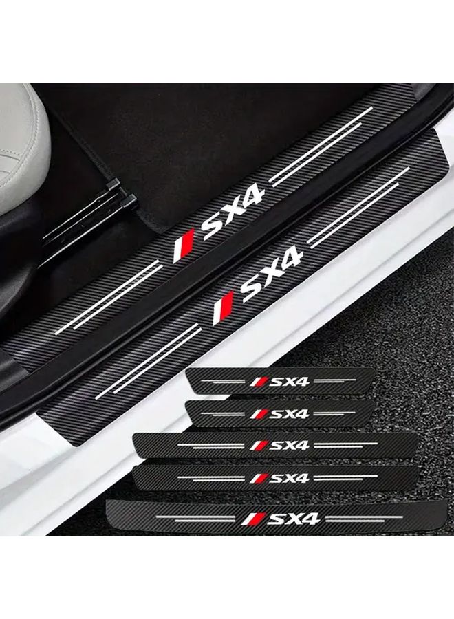 Suzuki SX4 Car Door Threshold Scuff Plate Protector 1Pcs Carbon Fiber Decal Sticker - Image 1