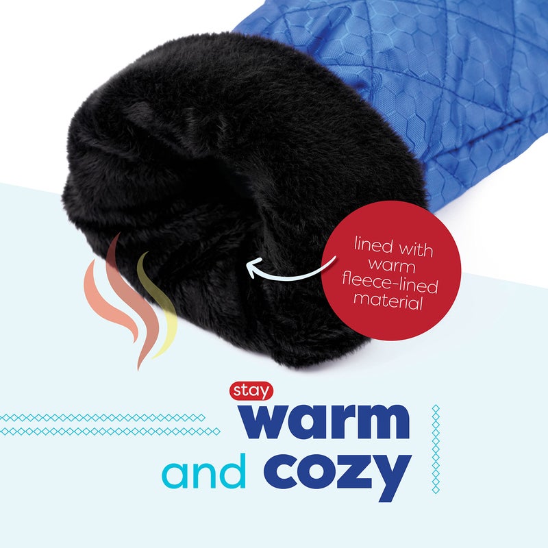 SCRUBIT Ice Scraper with Glove - Car Windshield Scraper for Ice and Snow w/Fleece Mitt - Quickly Scrape and Remove Snow While Staying Warm - Waterproof & Windproof - Car Scraper Snow Brush (Blue) - Image 3