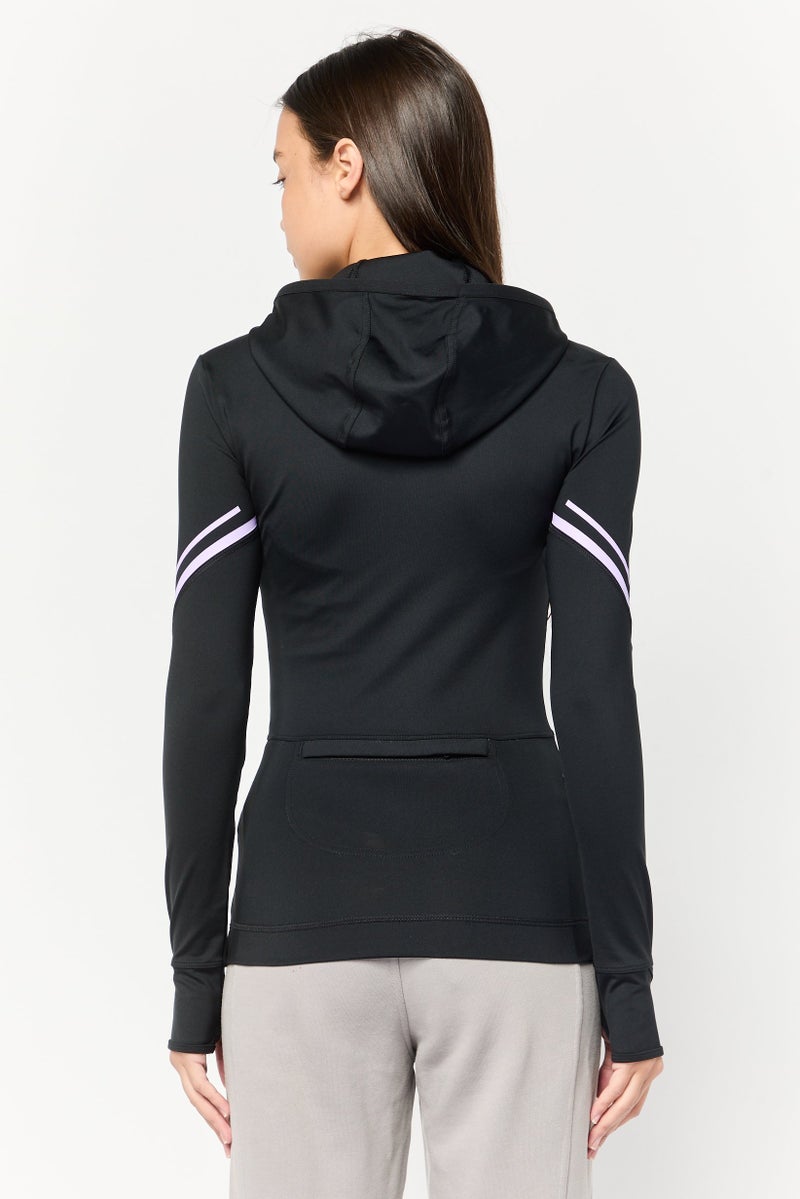 Adidas Adidas by Stella McCartney Women Sportswear Fit Long Sleeve Training Hooded Track Top, Black  - Image 4