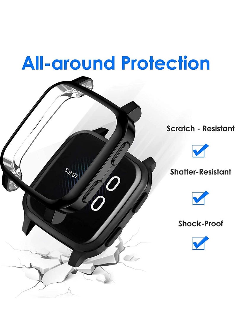 SYOSI Screen Protector Case Fit for Garmin Venu Sq/Venu Sq Music Full Coverage Soft TPU Protective Cover Bumper 2 Pack  - Image 2