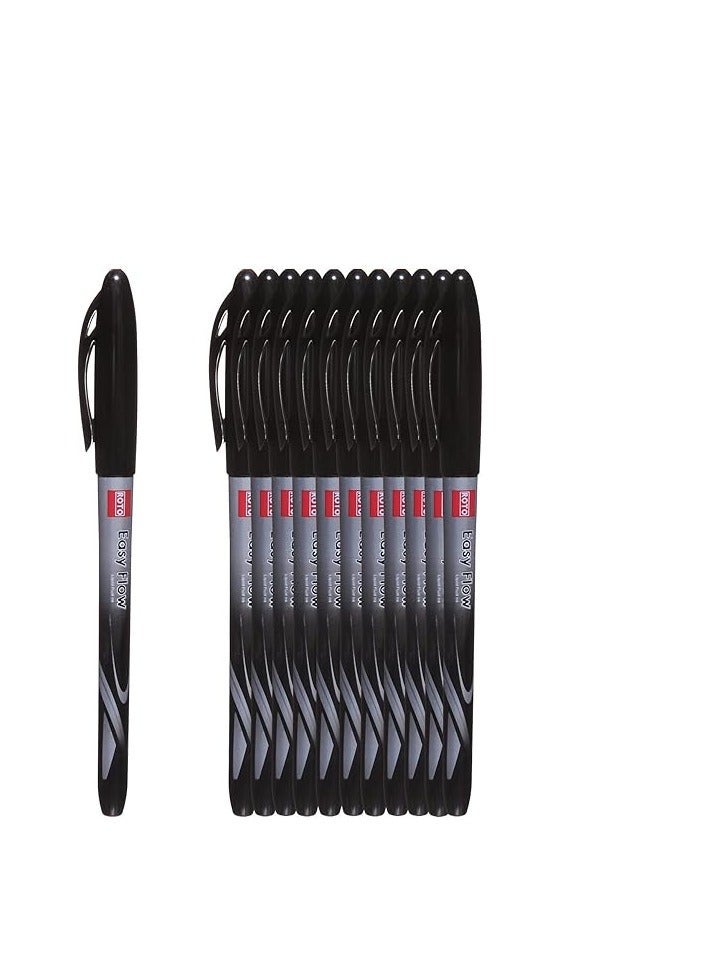 ROTO Ballpoint Pen – Black 1.0 mm EASYFLOW – Comfortable Grip & Clear Lines - Image 2