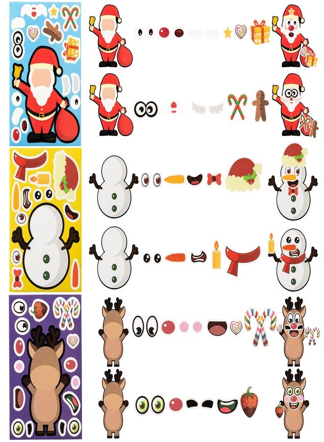 MALLMALL6 276Pcs DIY Christmas Tree Foam Craft Kits Self-Adhesive Stickers Xmas Make a Face Sticker Handmade Artwork Project Making Fun Home Activities for Kids Christmas Gift Party Favor Decoration - Image 5