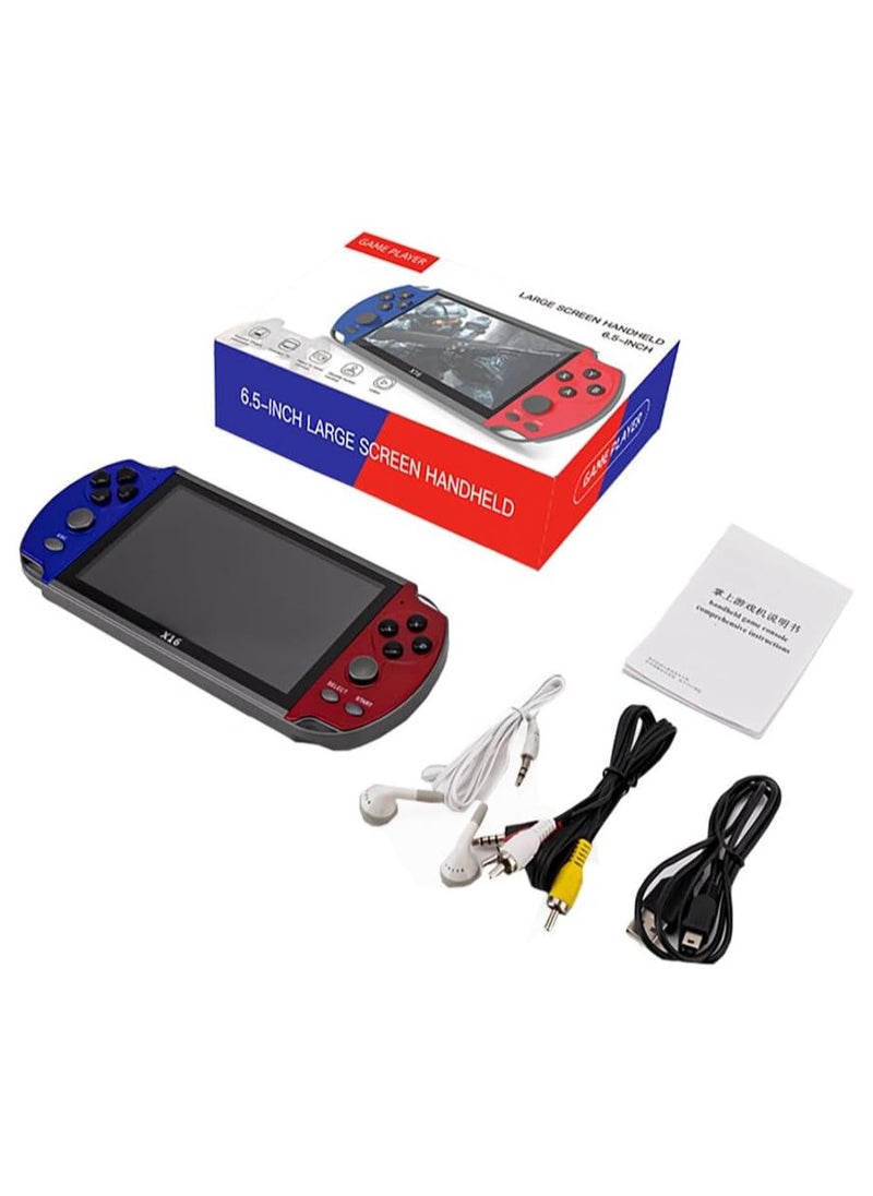 SMARTX - X16 Handheld Game Console with 6.5-Inch HD Display, 64GB Memory Card, Built-in Classic and Modern Games, Portable Gaming System for Kids and Adults, Ideal for Travel, Entertainment, and Gifting - Image 1