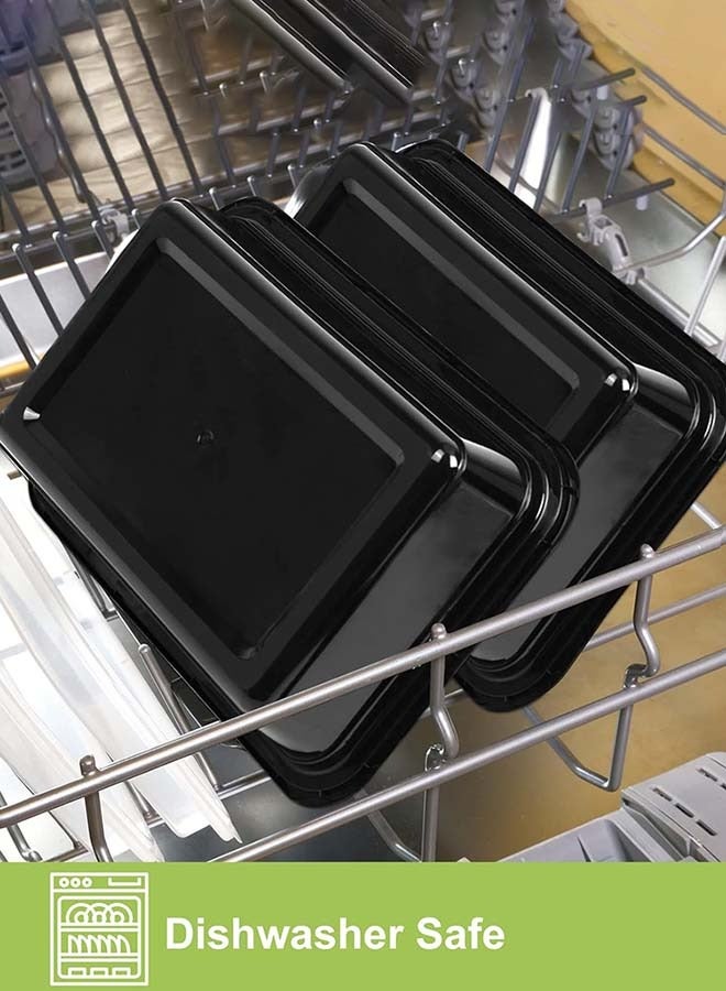 YIM-VIBEHAUS 50 Pack Meal Prep Containers, Reusable To-Go Food Containers Plastic Bento Boxes with Lids, Food Storage Lunch Box, Microwave/ Freezer/Dishwasher Safe, BPA-Free, 1000ML/34OZ - Image 4