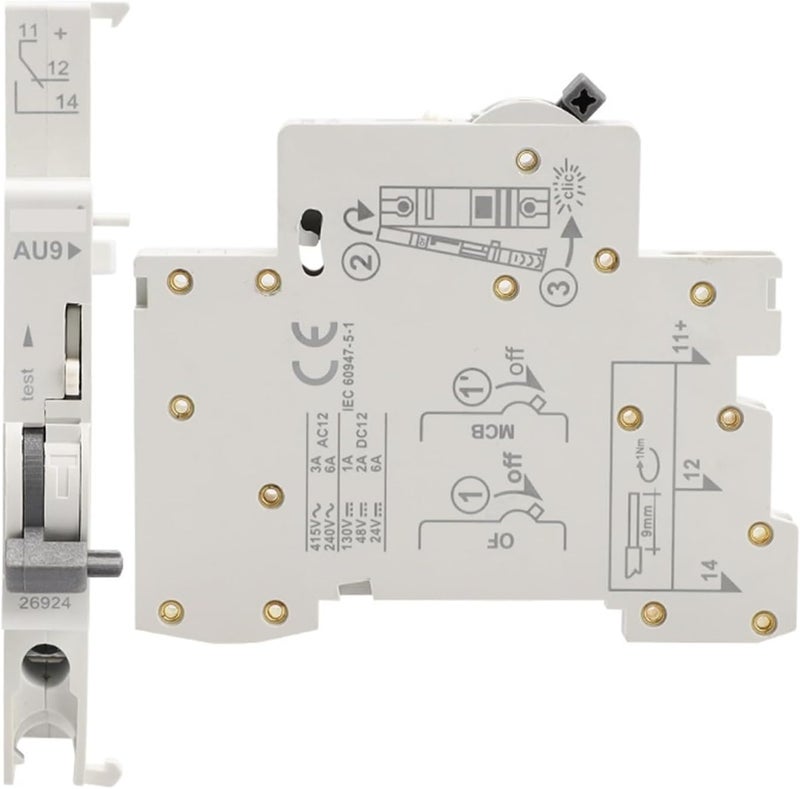 GYM9 1A-63A MCB للتنبيه الإضافي لمفتاح الدائرة C65N (عدد 1 قطعة، حجم: AL9-SD Alarm) - Image 3