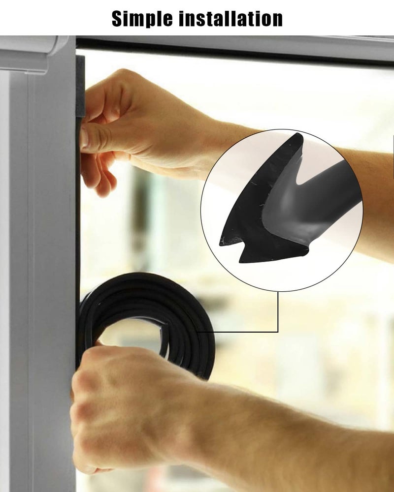 TIKSCIENCE TIKSCIECNE RV Window Rubber Seal Strip 1/2'' x 1/4'' Fit for Boats RV Window Edge Waterproof Weatherstrip Rubber Window Locking Gasket Window Seal Trim, 40Ft - Image 3