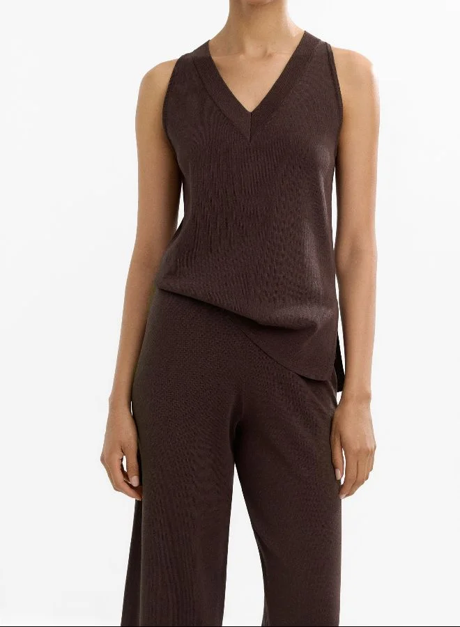 PARFOIS V-Neck Knit Top