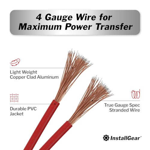 InstallGear 4 Gauge CAA Wire - 25ft Automotive Power & Ground Cable for Car Amplifier, Speaker, RV, Welding - Image 2