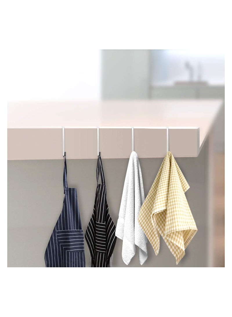 SYOSI 12 قطعة من شماعات الأبواب القابلة للتعديل، شماعة أبواب من الفولاذ المقاوم للصدأ، مناسبة لغرفة المعيشة، الحمام، غرفة النوم، لتعليق المفاتيح، القبعات، المناشف، المعاطف وحقائب اليد - Image 5