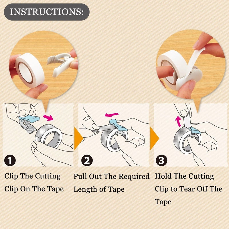 woobles Mini Portable Masking Tape Cutter Clip Type 10-15 mm Color Green Green For 10~15mm - Image 5