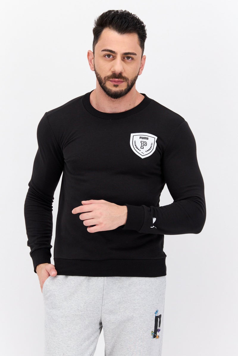 PUMA Men Sportswear Fit Long Sleeve Training Sweatshirts, Black - Image 1