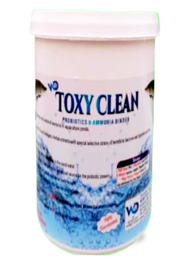WD DE TOX Toxy Clean بروبيوتيك ومزيل الأمونيا لأحواض الأسماك والروبيان | يقضي على الغازات السامة والرواسب | يعزز النمو | التحكم في الروائح | مُكيّف مياه أحواض السمك بتقنية Biofloc RAS | 500 غرام - Image 1