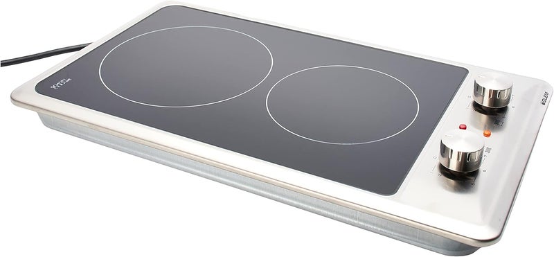 GLEMGAS Glem Gas Twin Electric Hob with Knob Control - Model No P3FNMI - Image 2