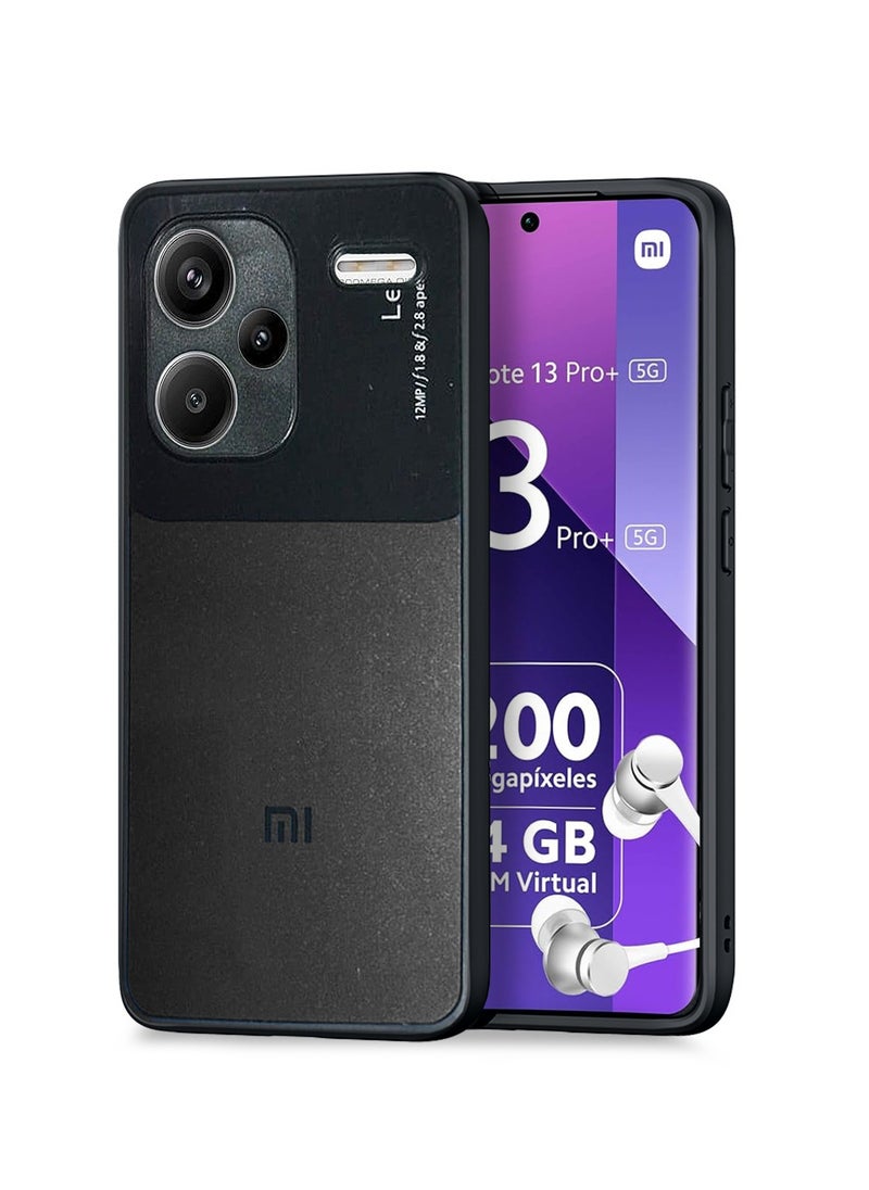 Wtech Liquid Silicone With Raised Cemera Lips Case Cover For Xiaomi Redmi Note 13 Pro+ / Redmi Note 13 Pro Plus 5G 2023 Black  - Image 1