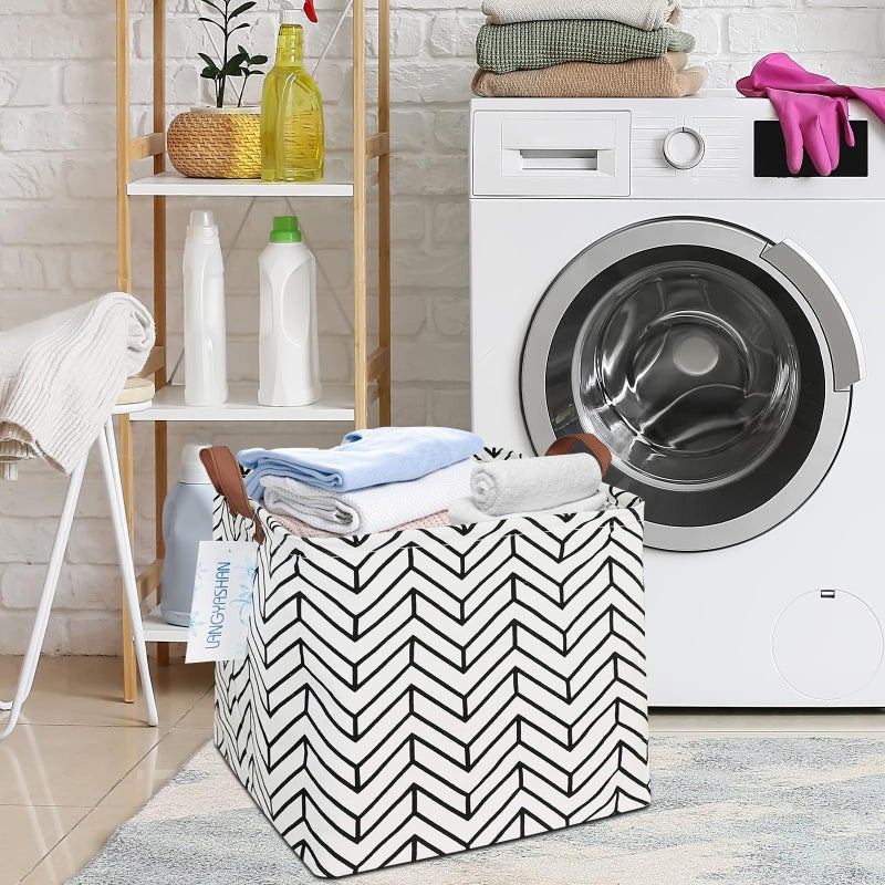 LANGYASHAN Square Storage Baskets Waterproof Canvas Children Laundry Nursery Hamper for Shelves Gift Baskets Toy Organizer Room Decor(Lion) - Image 4