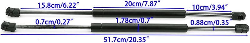 Wivplex Car Hood Lift Support Struts for VW Scirocco - Image 2
