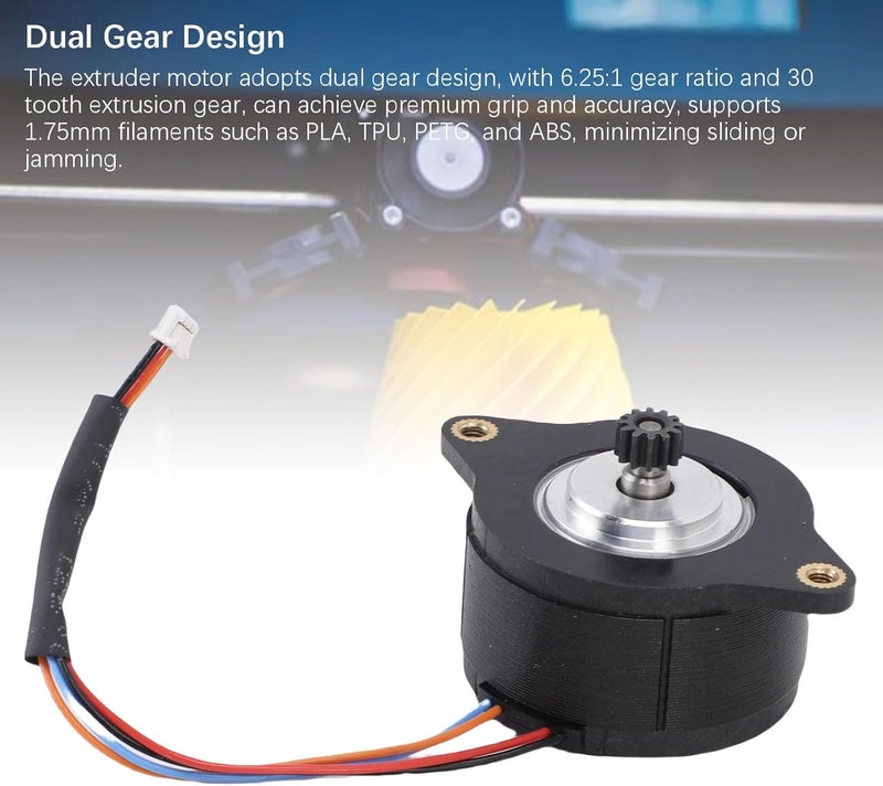 Extruder Motor Kit, Stepper Drive Motor Replacement Compatible with K1 K1 Max K1C, Full Metal Double Gear - Image 5