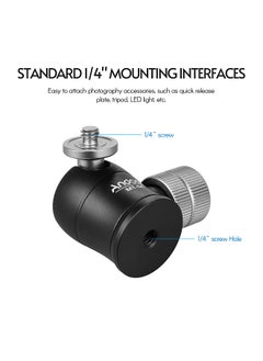ANDOER Andoer MT-04 Mini Ball Head 360 Degrees Panoramic Ballhead with Standard 1/4 Screw for Mounting DSLR Cameras Light Stand Monopod Tripod Professional Photography Accessories  - Image 4