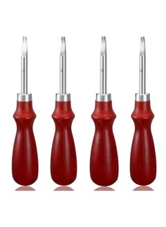 Y&D Leather Beveler, 4Pcs Edge Beveler Craft Keen Cutting Beveling Skiver Tool For Diy Working  - Image 2