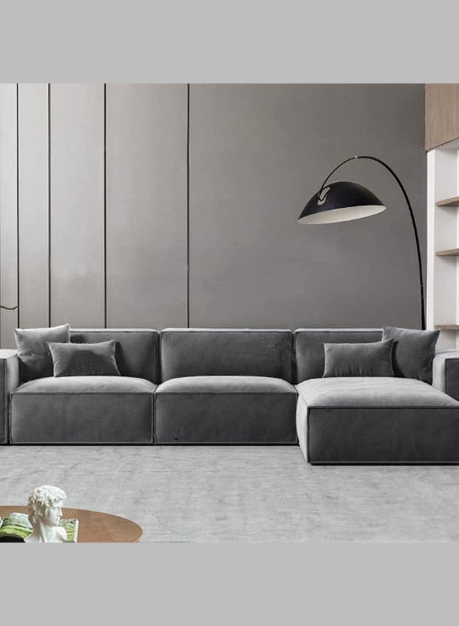 SULSHA L Shape Luxury Sofa Set |Corner Sofa |Modern Design Furniture Sectional Couch Living Room Sofas (Grey) - Image 1