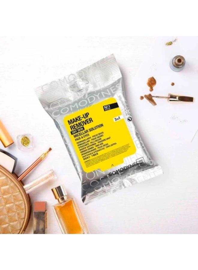 Comodynes Make-Up Remove Cleansing Wipes Sensitive and Dry Skin 20un - Image 4