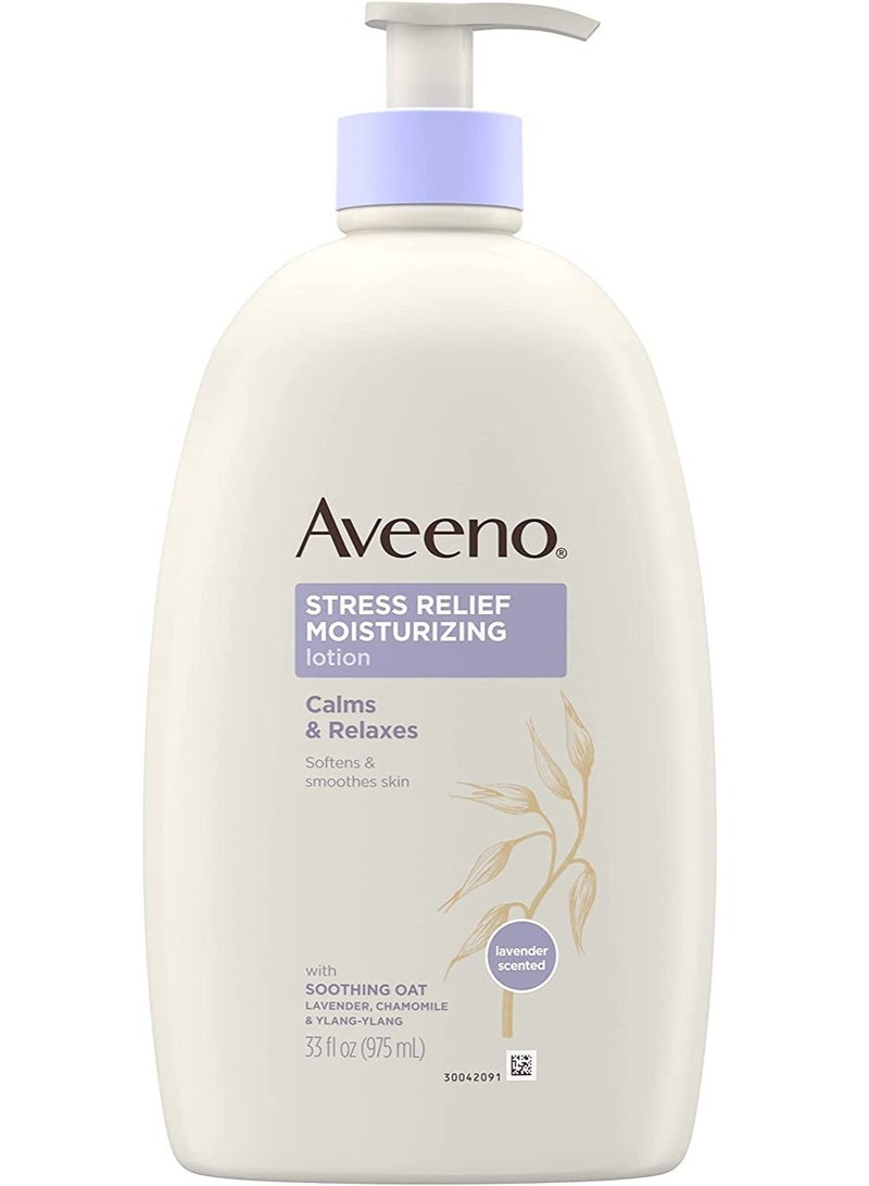 Aveeno Stress Relief Moisturizing Body Lotion with Lavender - Image 1