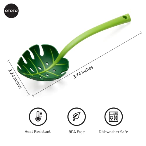 OTOTO Jungle Spoon Monstera Ladle - BPA-Free High Heat Resistant Nylon for Cooking for Nonstick Cookware Kitchen Tools & Utensils, Kitchen Gifts & Gadgets, Cute - Image 2
