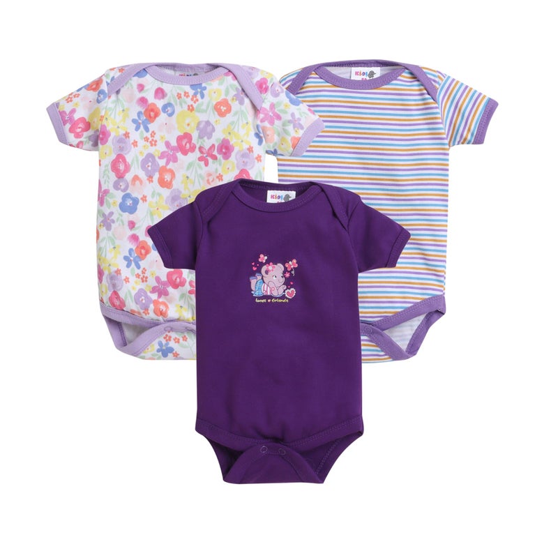 EIO Newborn Baby Cotton Romper Sleepsuit | Half Sleeve Jumpsuit Bodysuit for Boys & Girls | Soft Breathable Baby Clothes Combo Pack - Image 2